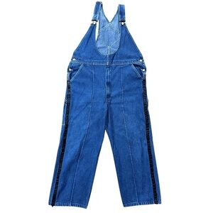 Vintage Dickies Cutout Denim Overalls Large Blue Workwear Bib 90s Y2K